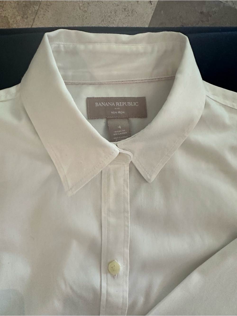 Banana Republic Women White Dress Long sleeve bottom down Shirt - Picture 3 of 9